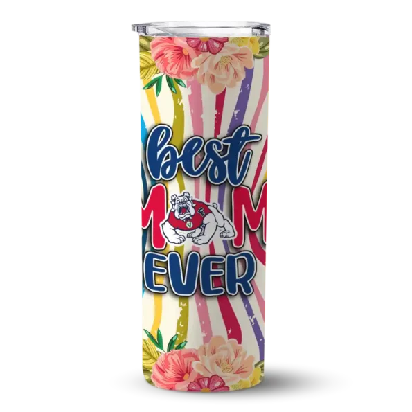 fresno state bulldogs flower cluster skinny tumbler best selling