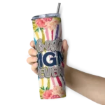 georgetown hoyas flower cluster skinny tumbler best selling 1.webp