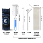 georgetown hoyas radiant glitter blue skinny tumbler best selling 1.webp