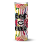 georgia bulldogs flower cluster skinny tumbler best selling 1.webp