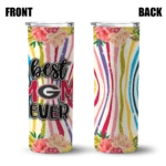 georgia bulldogs flower cluster skinny tumbler best selling 1.webp