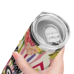 georgia bulldogs flower cluster skinny tumbler best selling 1.webp