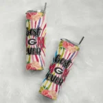 georgia bulldogs flower cluster skinny tumbler best selling 1.webp