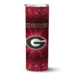 georgia-bulldogs-radiant-glitter-red-skinny-tumbler-best-selling.webp