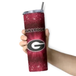 georgia-bulldogs-radiant-glitter-red-skinny-tumbler-best-selling.webp