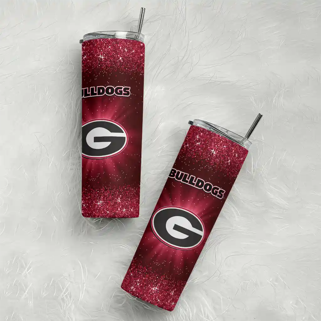 georgia-bulldogs-radiant-glitter-red-skinny-tumbler-top-rated.webp