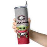 georgia-bulldogs-yoda-smile-red-skinny-tumbler-best-selling.webp