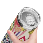 georgia southern eagles flower cluster skinny tumbler best selling 1.webp