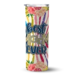 georgia tech yellow jackets flower cluster skinny tumbler best selling 1 1.webp