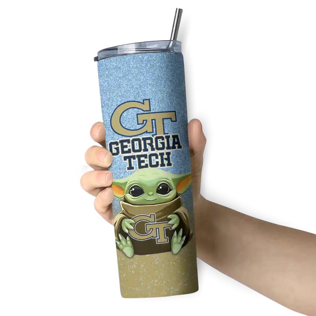 georgia-tech-yellow-jackets-yoda-smile-gold-skinny-tumbler-premium-grade.webp