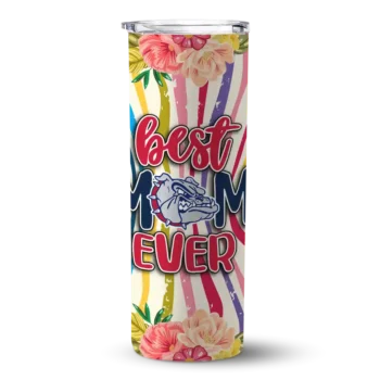 Gonzaga Bulldogs Flower Cluster Skinny Tumbler