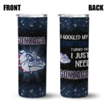 gonzaga bulldogs radiant glitter blue skinny tumbler best selling 1.webp