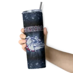 gonzaga bulldogs radiant glitter blue skinny tumbler best selling 1.webp