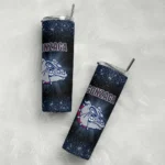gonzaga bulldogs radiant glitter blue skinny tumbler best selling 1.webp