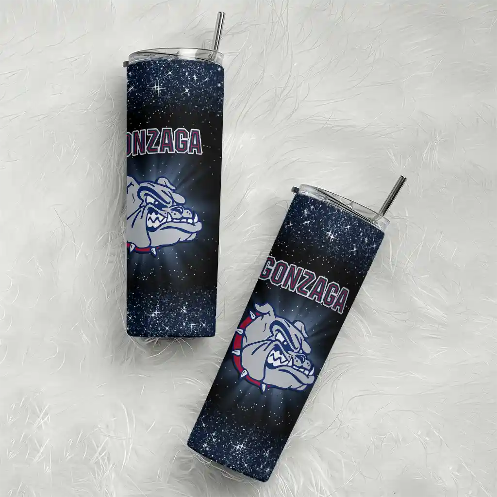 gonzaga-bulldogs-radiant-glitter-blue-skinny-tumbler-top-rated.webp