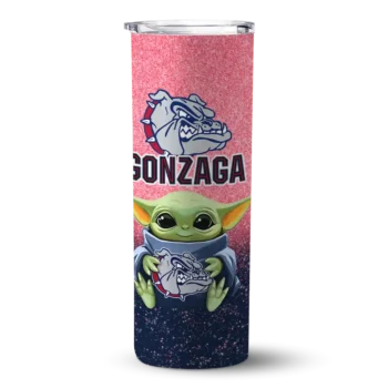 Gonzaga Bulldogs Yoda Smile Blue Skinny Tumbler