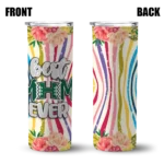 hawaii rainbow warriors flower cluster skinny tumbler best selling 1.webp