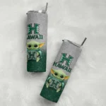 hawaii-rainbow-warriors-yoda-smile-green-skinny-tumbler-best-selling.webp