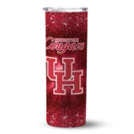 houston-cougars-radiant-glitter-red-skinny-tumbler-best-selling.webp
