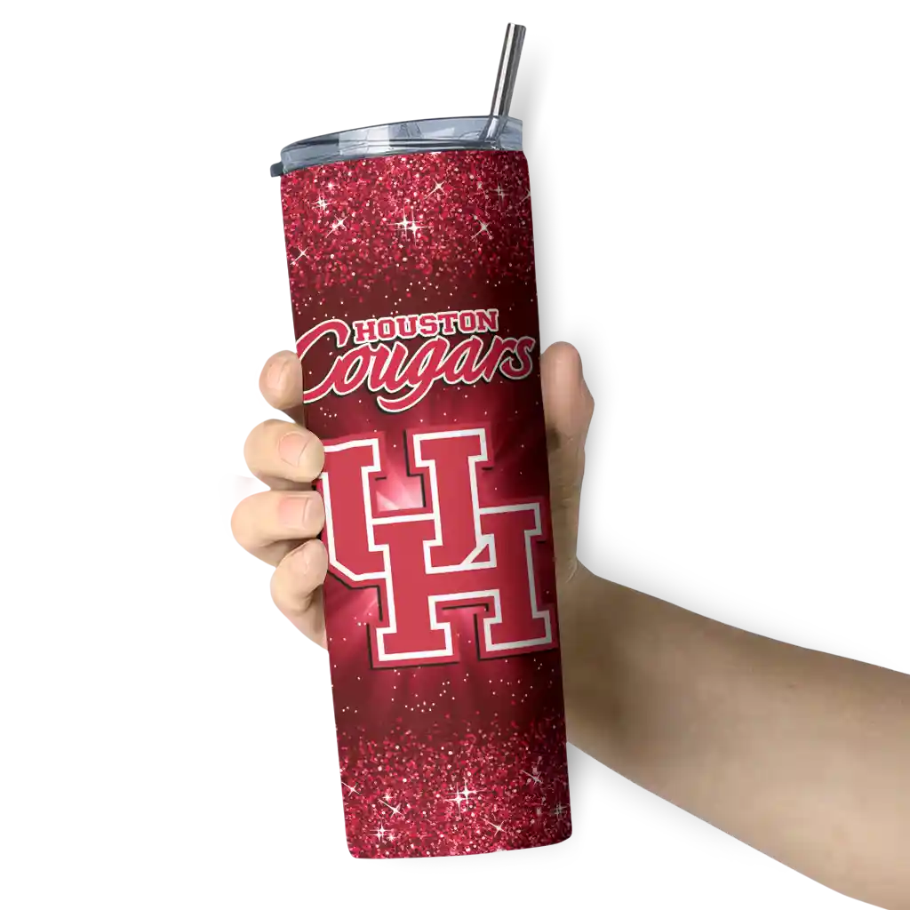 houston-cougars-radiant-glitter-red-skinny-tumbler-premium-grade.webp