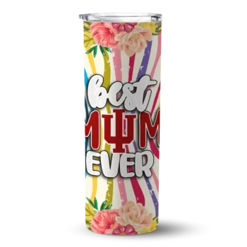 Indiana Hoosiers Flower Cluster Skinny Tumbler