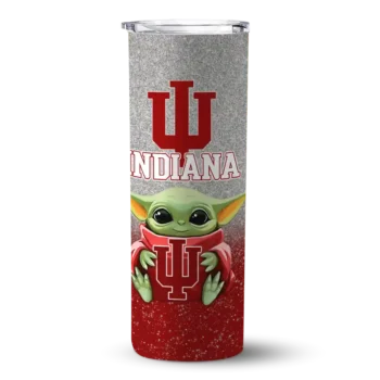 Indiana Hoosiers Yoda Smile Red Skinny Tumbler