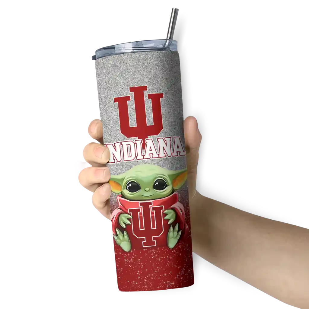 indiana-hoosiers-yoda-smile-red-skinny-tumbler-premium-grade.webp