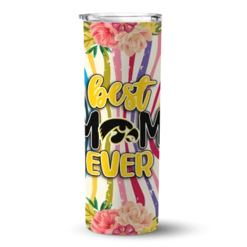 Iowa Hawkeyes Flower Cluster Skinny Tumbler