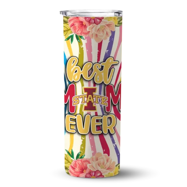 iowa state cyclones flower cluster skinny tumbler best selling