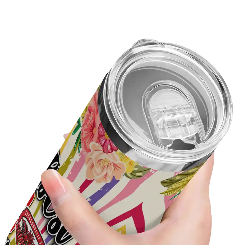 jacksonville-state-gamecocks-flower-cluster-skinny-tumbler-high-quality.webp