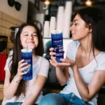 kansas jayhawks radiant glitter blue skinny tumbler best selling 1.webp