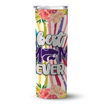 Kansas State Wildcats Flower Cluster Skinny Tumbler
