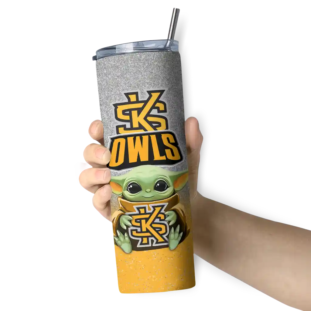 kennesaw-state-owls-yoda-smile-gold-skinny-tumbler-premium-grade-1.webp