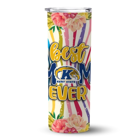 kent state golden flashes flower cluster skinny tumbler best selling 4