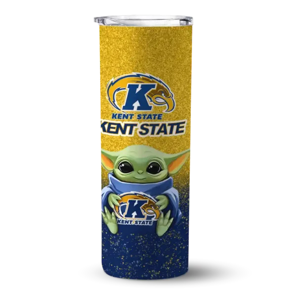 kent state golden flashes yoda smile navy blue skinny tumbler best selling 1