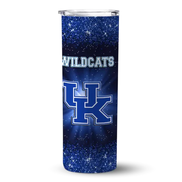 kentucky wildcats radiant glitter blue skinny tumbler best selling 2