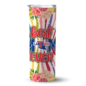LA Tech Flower Cluster Skinny Tumbler
