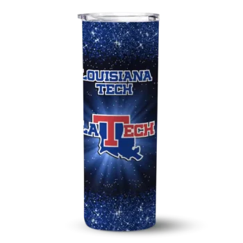 LA Tech Radiant Glitter Blue Skinny Tumbler