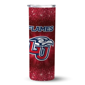 Liberty Flames Radiant Glitter Red Skinny Tumbler