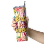 louisiana monroe warhawks flower cluster skinny tumbler best selling 1 2.webp