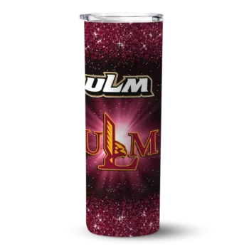Louisiana-Monroe Warhawks Radiant Glitter Red Skinny Tumbler