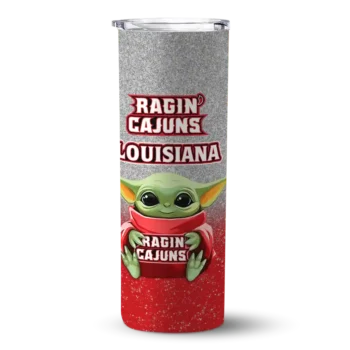 Louisiana Ragin' Cajuns Tumber - Louisiana Yoda Smile Skinny Red