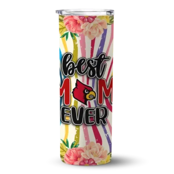 Louisville Cardinals Flower Cluster Skinny Tumbler