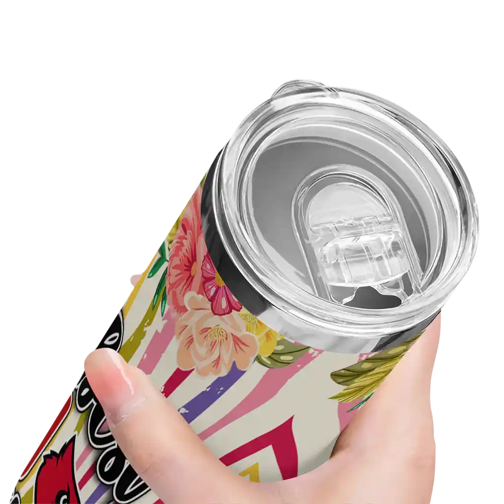 louisville-cardinals-flower-cluster-skinny-tumbler-high-quality.webp
