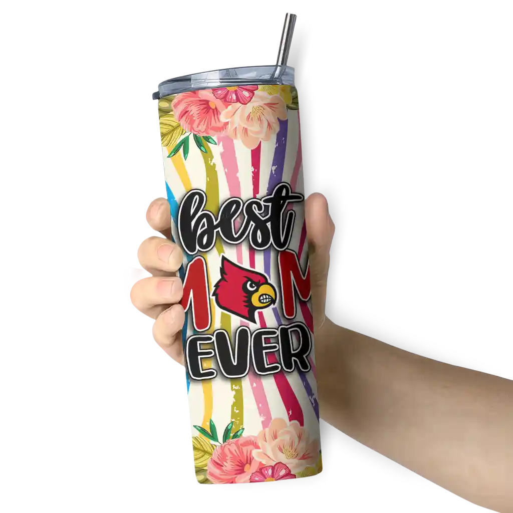 louisville-cardinals-flower-cluster-skinny-tumbler-premium-grade.webp