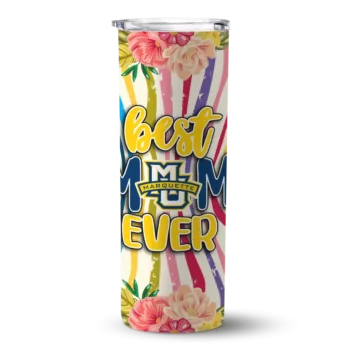 Marquette Golden Eagles Flower Cluster Skinny Tumbler