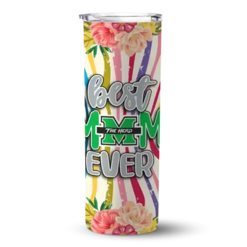 Marshall Thundering Herd Flower Cluster Skinny Tumbler