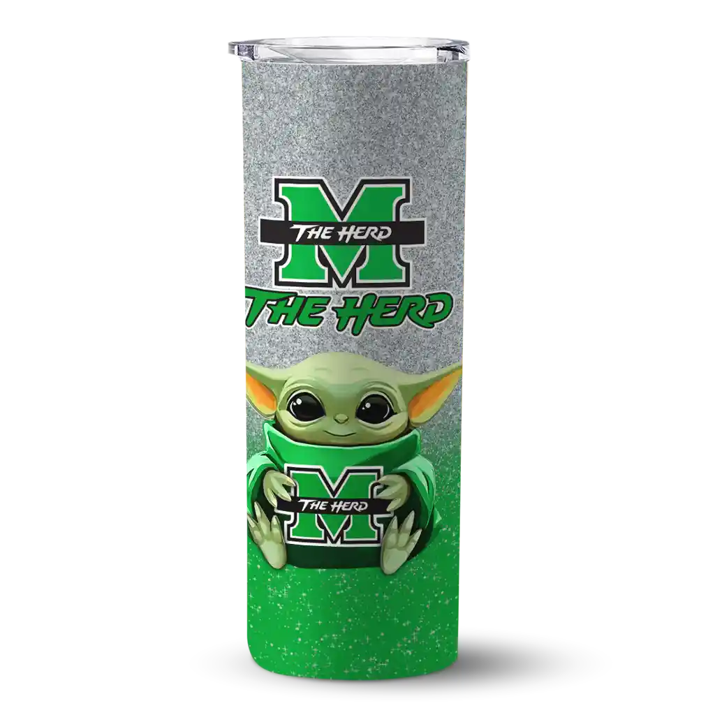 marshall-thundering-herd-yoda-smile-green-skinny-tumbler-best-selling-2.webp marshall thundering herd yoda smile green skinny tumbler best selling 2