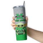 marshall-thundering-herd-yoda-smile-green-skinny-tumbler-best-selling-1-1.webp