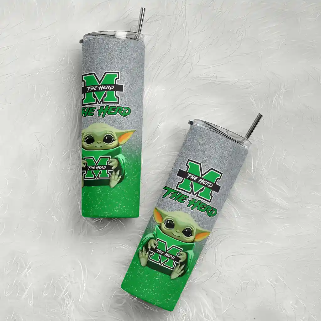 marshall-thundering-herd-yoda-smile-green-skinny-tumbler-top-rated.webp